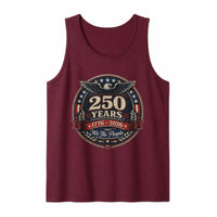 America 250 Years Tank Top | 1776-2026 Semiquincentennial Eagle Badge Art | Soft Breathable Unisex Fit | Patriotic Gift for History Lovers