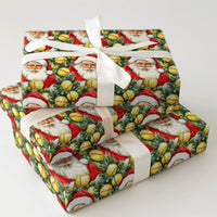Holiday Sports Gift Wrap Roll, Softball Santa Christmas Wrapping Paper, Fastpitch Softball Present Paper, Athletic Xmas Gift Wrap