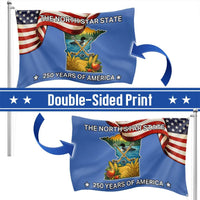 Minnesota 250 Years of America House Flag | North Star State Patriotic Design | Weather-Resistant Polyester | Commemorative Gift