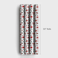 Vintage Christmas Gift Wrap, Mrs Claus Wrapping Paper, Watercolor Holiday Wrapping Paper, Retro Mrs Claus Gift Wrap, Xmas Present Paper