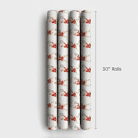Sporty Santa Holiday Wrapping Paper, Tennis Santa Christmas Wrapping Paper, Watercolor Tennis Player Gift Wrapping Paper, Xmas Gift Wrap