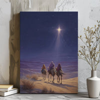 Star of Bethlehem Nativity Scene Art, Three Wise Men Canvas Print, Christian Christmas Decor, Religious Digital Download Canvas
