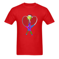 Christmas Tennis T-Shirt, Santa Hat Tennis Ball Shirt, Holiday Sports Graphic Tee, Two Sided Xmas Tennis Shirt, Tennis Lover Holiday Present