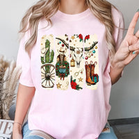 Western Boots Christmas Shirt, Cowgirl Christmas T-Shirt, Festive Country Graphic Tee, Retro Xmas Tee, Western Christmas Present for Women