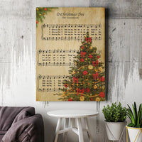 Christmas Sheet Music Wall Art, O Tannenbaum Canvas Print, Vintage Song Canvas Print, Xmas Music Lover Canvas Art, Holiday Wall Decor Present