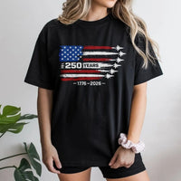 America 250 Years T-Shirt | 1776-2026 Distressed Flag Design | Soft Breathable Cotton Tee | Patriotic Gift for History Buffs