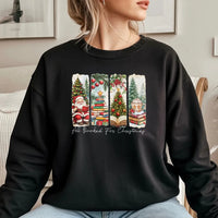 Bookish Santa Christmas Sweater, All Booked for Christmas Sweatshirt, Comfy Reading Holiday Crewneck, Book Lover Pullover, Christmas Present