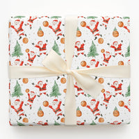 Sports Christmas Gift Wrap, Basketball Santa Wrapping Paper, Watercolor Basketball Holiday Wrapping Paper, Athlete Xmas Gift Wrapping Paper