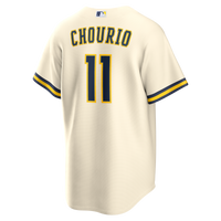 Milwaukee Brewers Jackson Chourio Cream 2026 World Series Home Replica Jersey