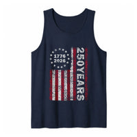 250 Years of Freedom Tank Top | 1776-2026 USA 250th Birthday Vintage Flag Design | Soft Breathable Unisex Sleeveless Tee | Patriotic Gift for Americana Lovers