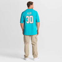 Miami Dolphins Kaytron Allen Aqua Team Game Jersey