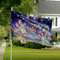USA 250th Anniversary House Flag | Celebrating 250 Years of Freedom1776-2026 Patriotic Art | Weather-Resistant DoubleSided Premium Polyester | Gift for Patriotic American History Fans