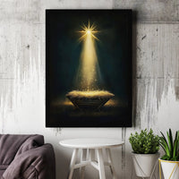 Star of Bethlehem Canvas Print, Nativity Scene Canvas Wall Art, Christian Christmas Holiday Wall Decor, Printable Religious Home Art Present