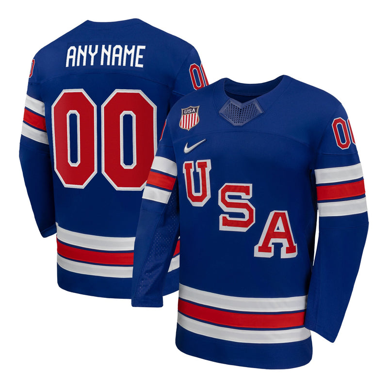 USA Hockey Royal 2026 Home Replica Custom Jersey