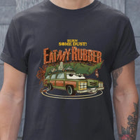 National Lampoons Christmas Vacation Shirt, Burn Some Dust Eat My Rubber T-Shirt, Retro Car Graphic Tee, Humorous Holiday Movie Apparel