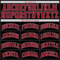 Custom Black Red-White Authentic Throwback Rib-Knit Baseball Jersey Shirt