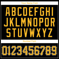 Custom Black Gold-White Authentic Baseball Jersey