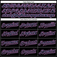 Custom Black Black-Pink Authentic Baseball Jersey