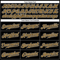 Custom Black Old Gold Pinstripe Old Gold-White Authentic Baseball Jersey