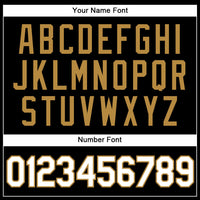 Custom Basketball Jersey - Black White-Old Gold Authentic Throwback