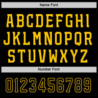 Custom Black Black-Gold Hockey Jersey