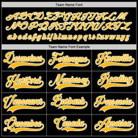 Custom Hockey Jersey - Black Gold-White