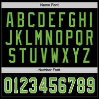 Custom Black Neon Green-White Hockey Jersey
