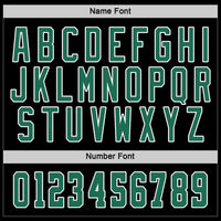 Custom Black Kelly Green-White Hockey Jersey
