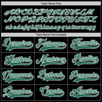 Custom Black Kelly Green-White Hockey Jersey