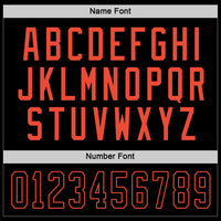 Custom Black Black-Orange Hockey Jersey