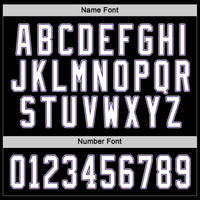 Custom Hockey Jersey - Black White-Purple