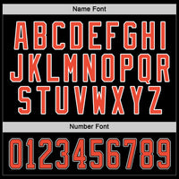 Custom Black Orange-White Hockey Jersey