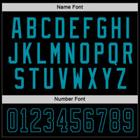 Custom Black Black-Teal Hockey Jersey