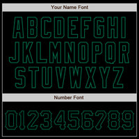 Custom Black Black-Kelly Green Authentic Baseball Jersey