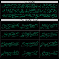 Custom Black Black-Kelly Green Authentic Baseball Jersey
