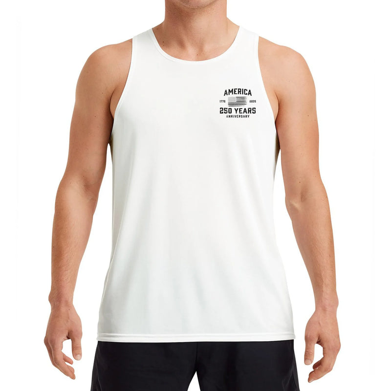 America 250 Years Anniversary Tank Top | 1776-2026 Patriotic Flag Design | Soft Breathable Unisex Fit | Gift for History Buffs