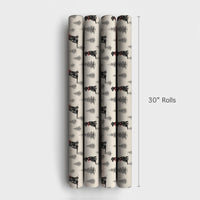 Rustic Holiday Dog Gift Wrap, Black Labrador Christmas Wrapping Paper, Pine Tree Puppy Wrapping Paper, Pet Gift Wrap, Dog Lover Present Wrap
