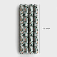 Rustic Farmhouse Gift Wrap, Winter Barn Christmas Wrapping Paper, Snowy Village Holiday Wrapping Paper, Country Landscape Present Wrap