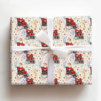 Inclusive Santa Gift Wrap, Watercolor Wheelchair Santa Wrapping Paper, Colorful Stars Christmas Wrapping Paper, Holiday Gift Wrap Roll