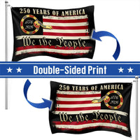 We The People Flag 250 Years America 1776-2026 | Patriotic Commemorative House Flag | Double-Sided UV-Resistant Polyester | Outdoor Garden Decor Gift
