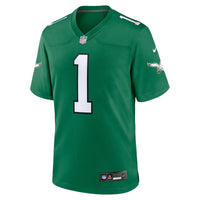Philadelphia Eagles Jalen Hurts Kelly Green Alternate Game Player Jersey