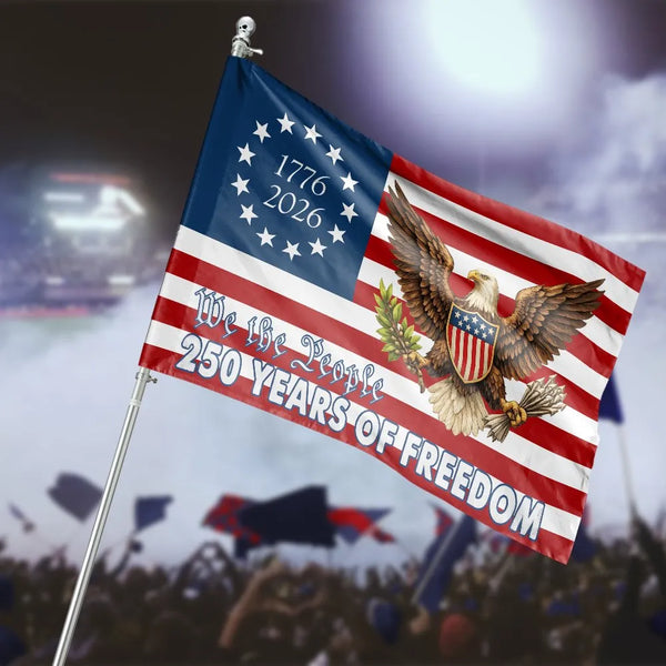 250th Anniversary US Flag | We The People 250 Years of Freedom | Double-Sided Premium Polyester | Collector's Patriotic Home Decor Gift