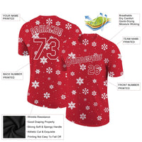 Personalized Holiday Sports Tee, Custom Christmas Performance T-Shirt, Name and Number Athletic Shirt, Custom Xmas Team Shirt, Holiday Present