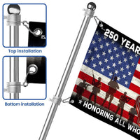 250 Years of Freedom American Flag | Bald Eagle Military Veterans House Flag | UV-Resistant Polyester | Patriotic Home Decor Gift