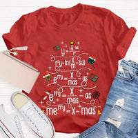 Math Equation Holiday Tee, Math Teacher Christmas Tree T-Shirt, Humorous Math Teacher Xmas Shirt, STEM Graphic Tee, Educator Holiday Present Shirt