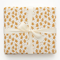 Holiday Cookie Pattern Gift Wrap Paper, Gingerbread Man Christmas Wrapping Paper, Adorable Winter Holiday Present Paper, Xmas Gift Wrap