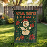 Winter Snowman Poinsettia Yard Banner, Equal Lights for All Garden Flag, Festive Christmas Holiday Lawn Decor, Seasonal Outdoor Flag
