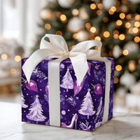 Christmas Shoe Holiday Gift Wrap, Purple High Heel Wrapping Paper, Chic Fashion Tree Wrapping Paper, Glam Winter Present Gift Wrap