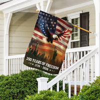250 Years of Freedom Garden Flag | 1776-2026 American Anniversary Eagle & Statue of Liberty | Double-Sided Patriotic Outdoor Decor | Gift for Veterans & Patriots