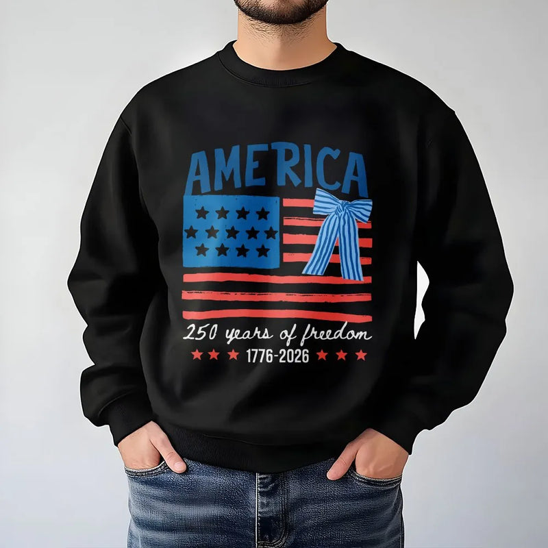 America 250th Anniversary Sweatshirt | 250 Years of Freedom 1776-2026 Design | Soft Cotton Polyester Blend | Patriotic Gift for History Lovers